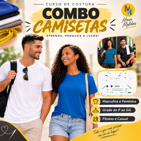Combo Camisetas 2 em 1 - Fitness e Casual